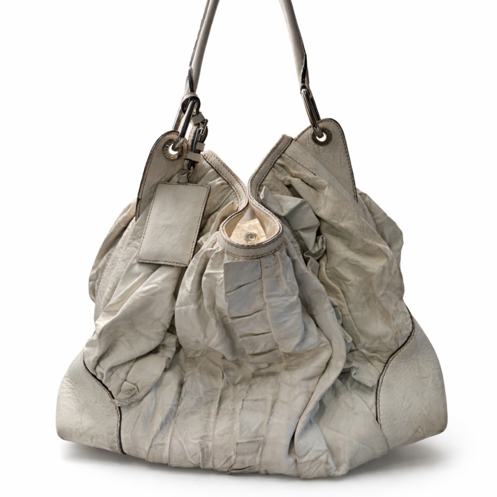 Authentic Dolce & Gabbana white leather Shoulder Bag